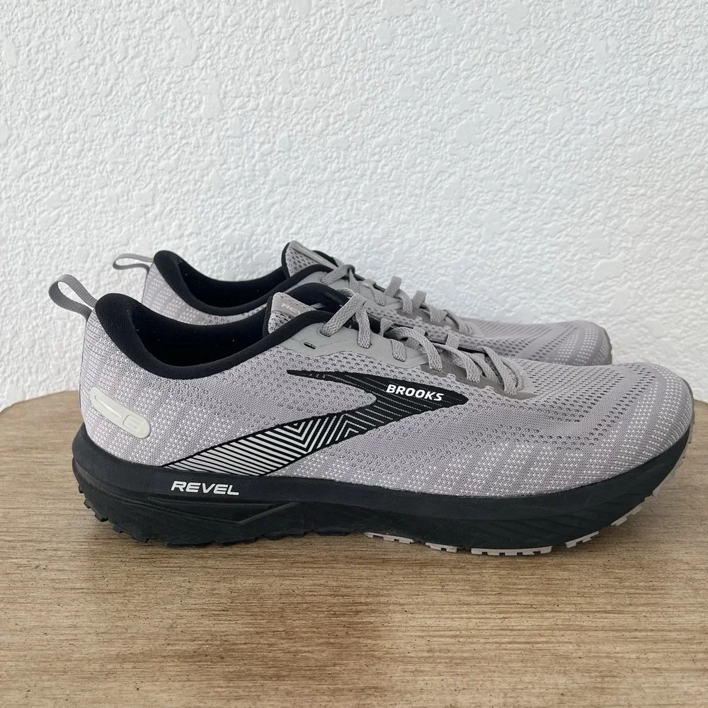Brooks Revel 6 Athletic Shoes Mens Size 13 Alloy Oyster 1103981D089